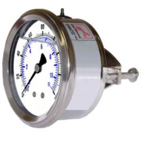 Model T6 Gauge - 1/4" NPT with U-Clamp Filled